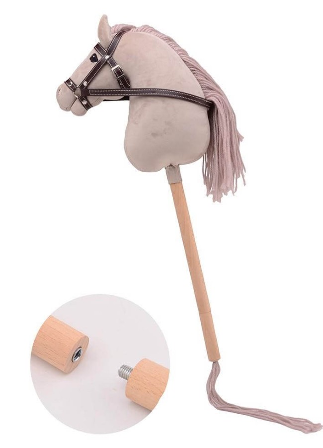 Hobby Horse koń DELUXE na kiju 80cm beige / Holly