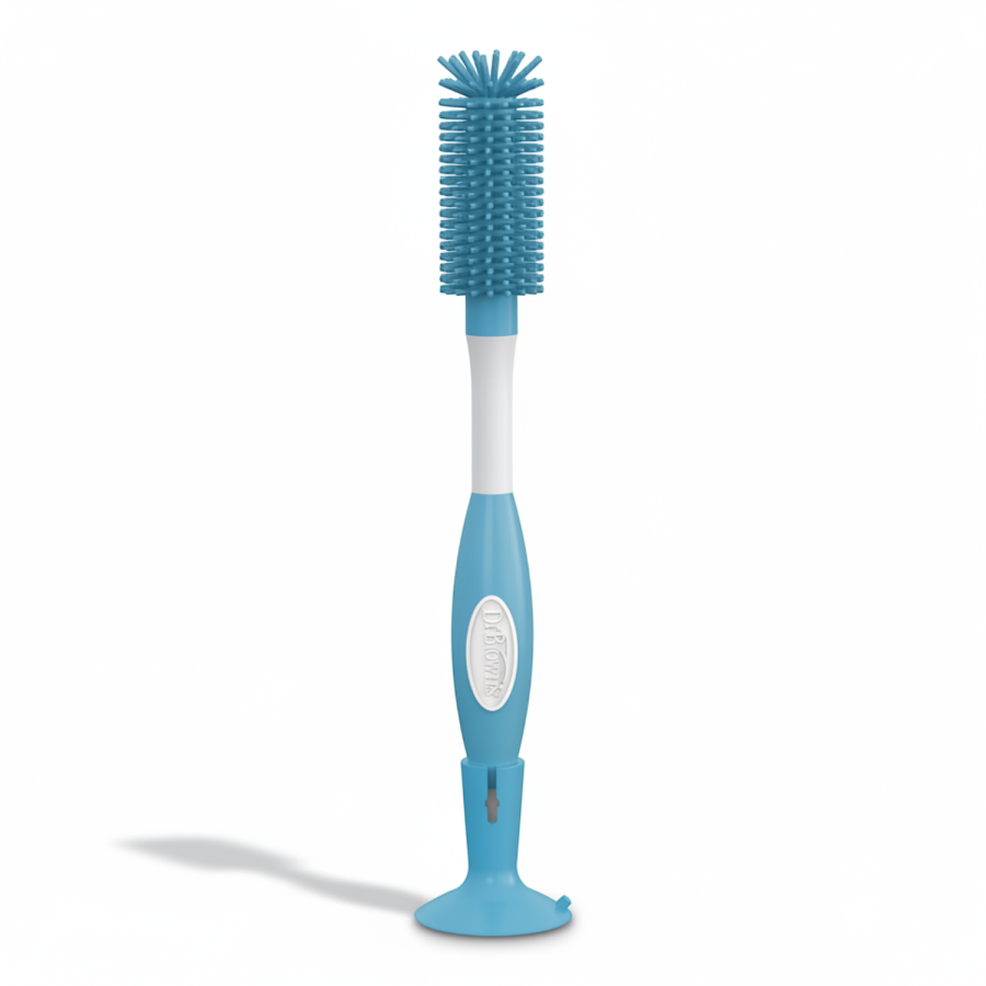 Szczotka do czyszczenia butelek standard z miękkim silikonowym włosiem, niebieska / Dr Brown's
