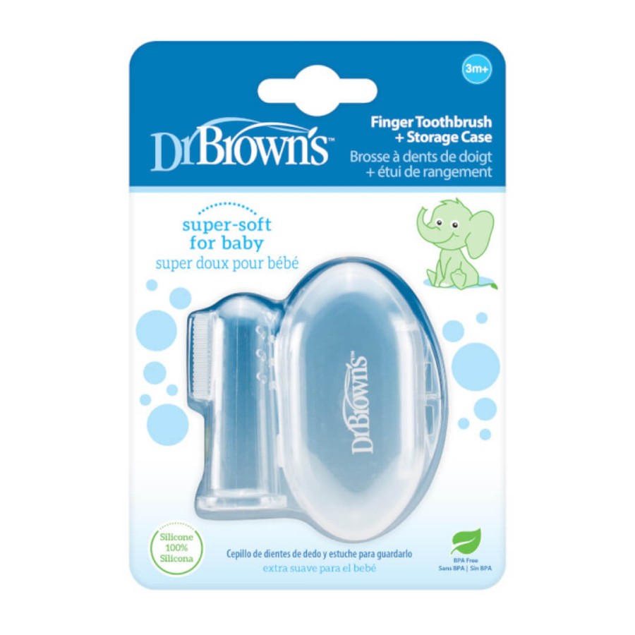 Silikonowa szczoteczka do mycia zębów i masażu dziąseł z pudełkiem / Dr. Brown's