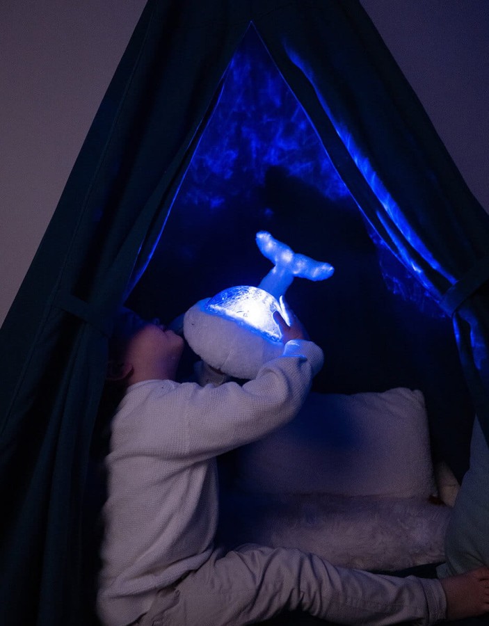 Lampka z projekcją świetlną - Wieloryb biały / Cloud b® Tranquil Whale™ White Family