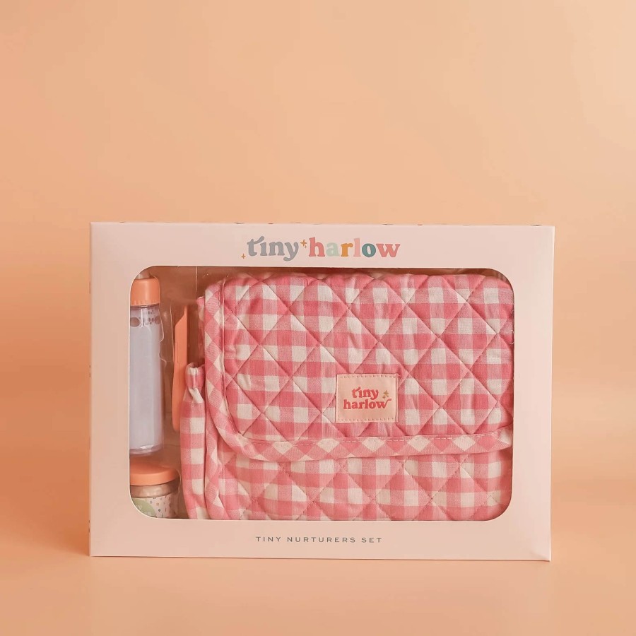 Torba z akcesoriami dla lalek Pink Gingham / Tiny Harlow