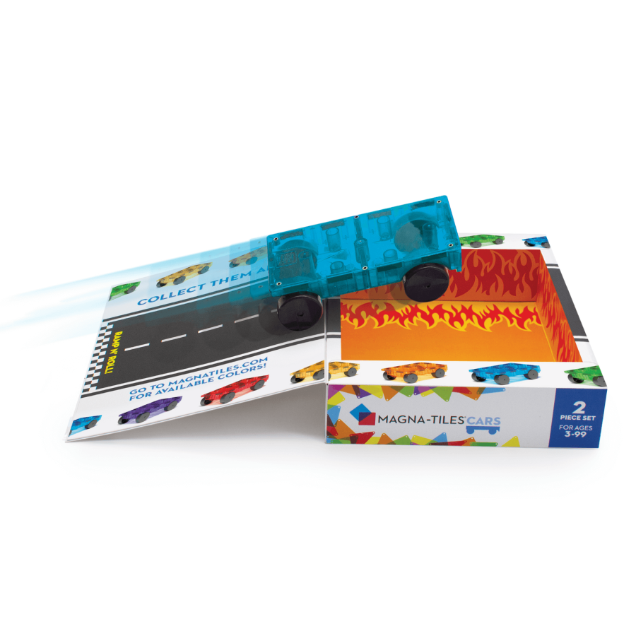 Zestaw do rozbudowy Cars 2 el. Pomarańczowy i Niebieski / Magna-Tiles