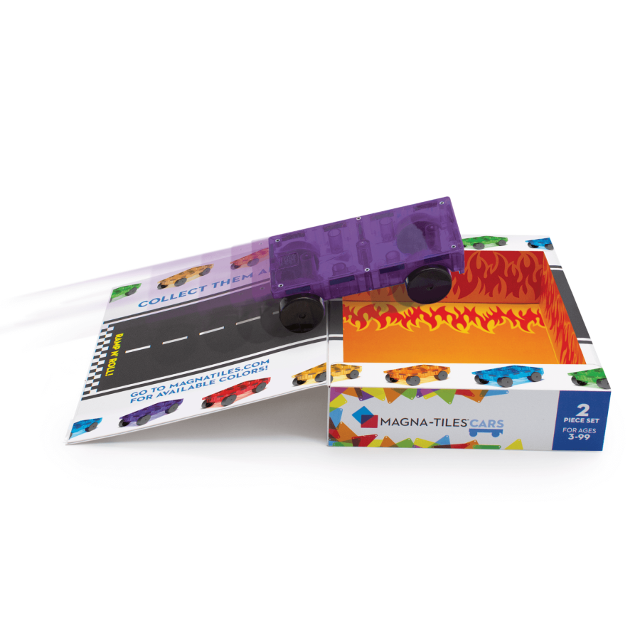 Zestaw do rozbudowy Cars 2 el. Czerwony i Fioletowy / Magna-Tiles