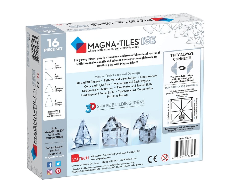 Klocki magnetyczne ICE 16 el. / Magna-Tiles