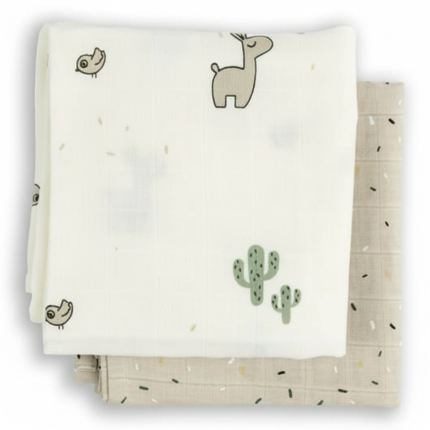 Otulacz Bawełniany 2szt - Lalee Sand GOTS / Done By Deer