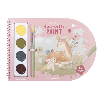 Kolorowanka z farbami akwarelowymi Fairy Garden / Little Dutch