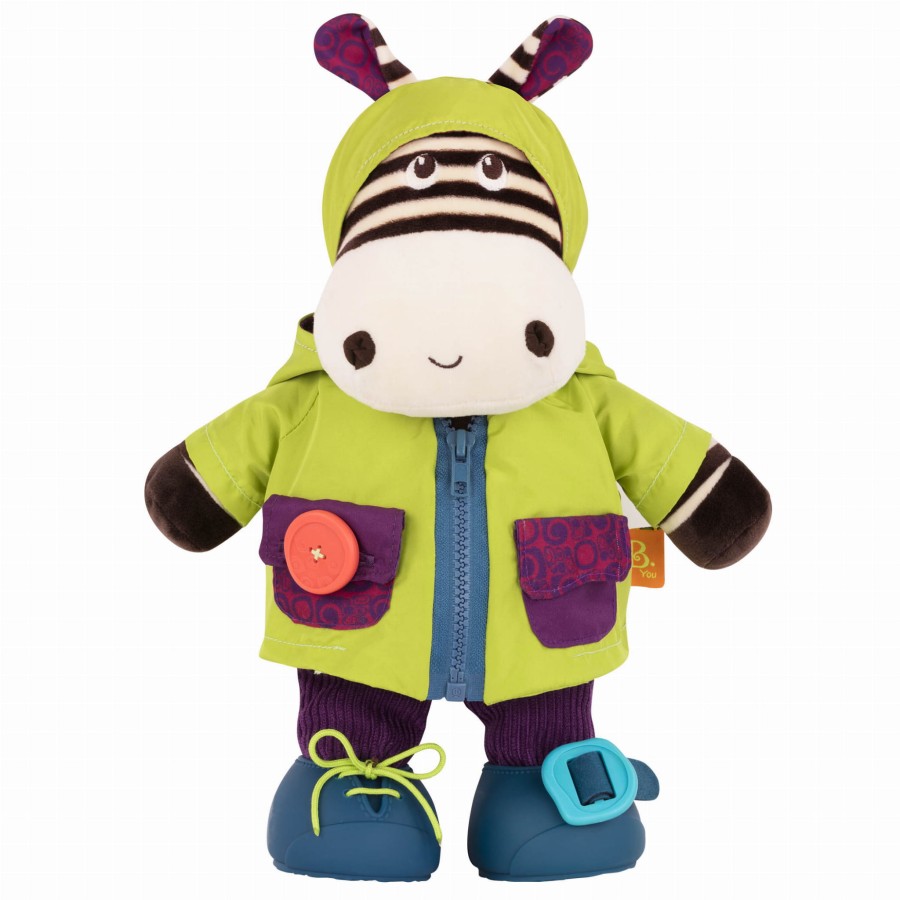 Giggly Zippies Zebb – chichotek do nauki ubierania – ZEBRA / B.Toys