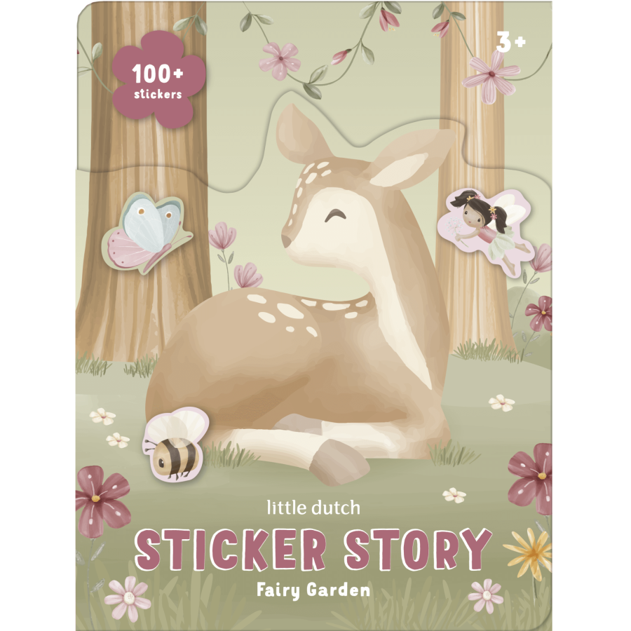 Książeczka z naklejkami Fairy Garden / Little Dutch