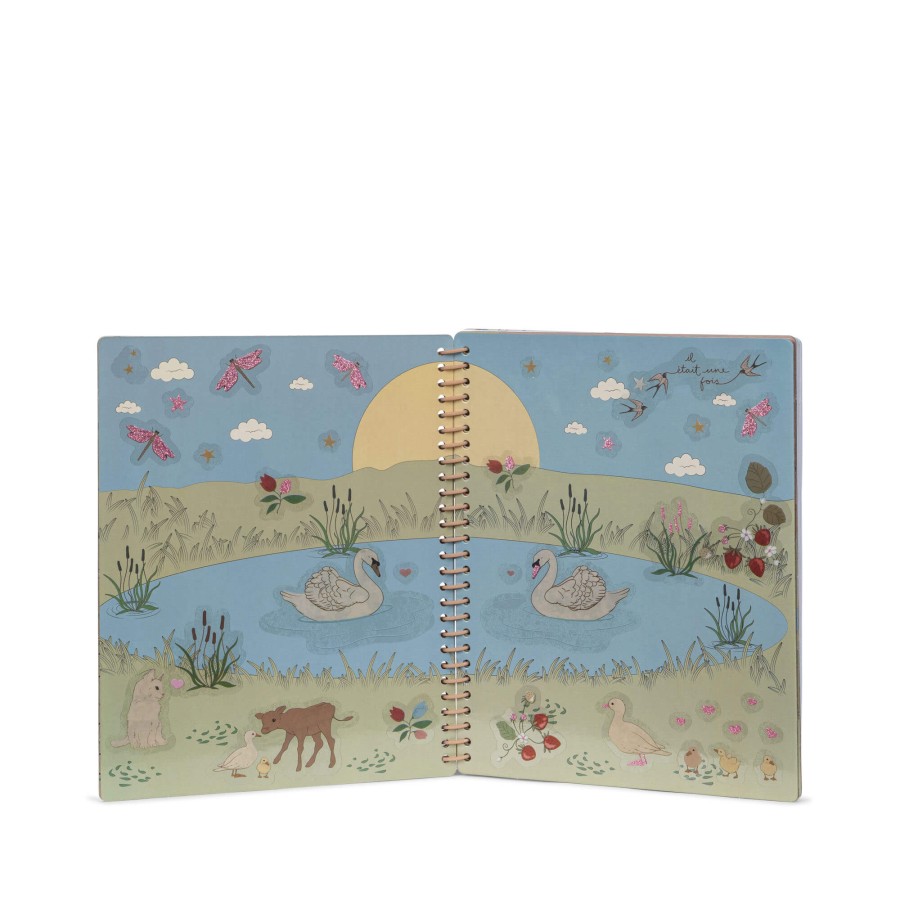 Książeczka z naklejkami wielorazowego użytku - blush / Konges slojd