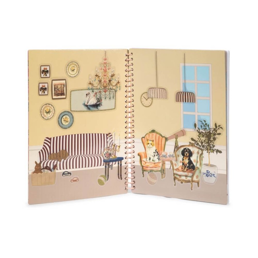 Książeczka z naklejkami wielorazowego użytku - dusty pink / Konges slojd