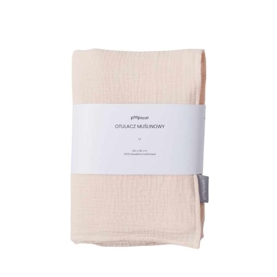 Otulacz muślinowy 120×140 cm beż / piapimo