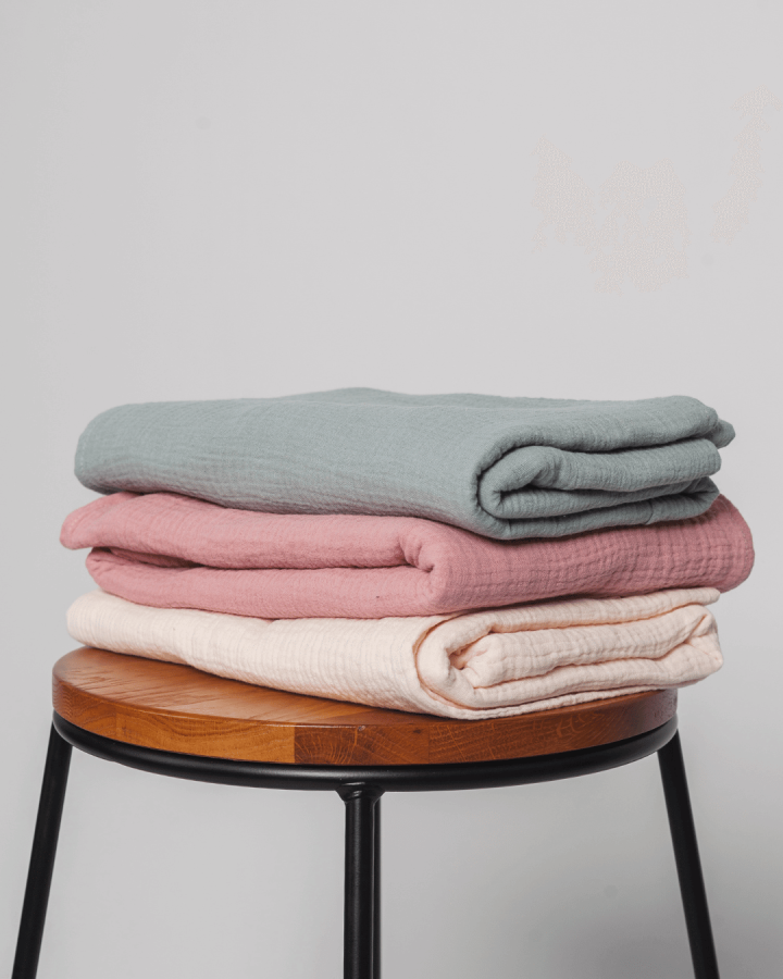 Otulacz muślinowy 120×140 cm róż / piapimo