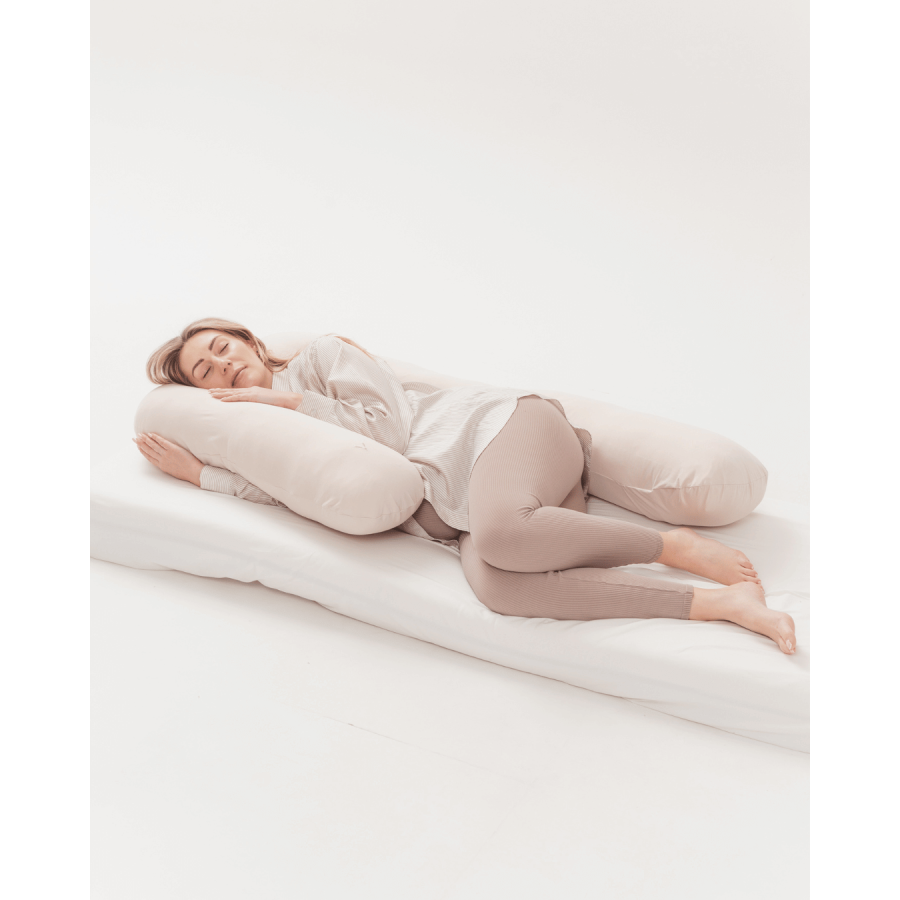 Poduszka ciążowa do spania typu 7 jersey piaskowy / piapimo