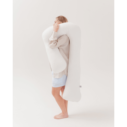 Poduszka ciążowa do spania typu 7 jersey off white / piapimo