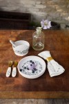Zestaw silikonowy - talerzyk i sztućce - Garden Leo Toile / Elodie Details