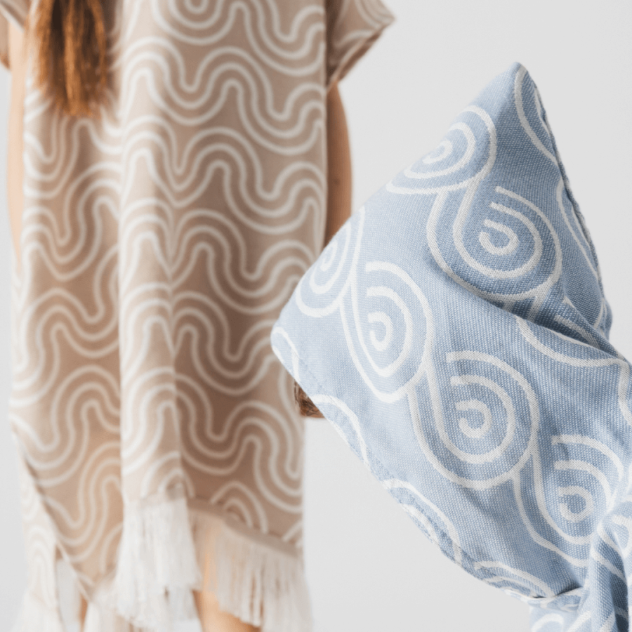 Ponczo kąpielowe dla dzieci GOLDEN SAND / Patulove