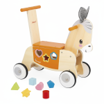 Jeździk i pchacz 2w1 z sorterem kształtów Osiołek Farma 12m+ / Janod