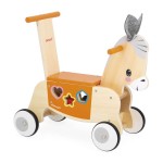 Jeździk i pchacz 2w1 z sorterem kształtów Osiołek Farma 12m+ / Janod