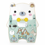 Duża drewniana tablica manipulacyjna 20 aktywności Miś Pure 18m+ / Janod