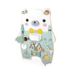 Duża drewniana tablica manipulacyjna 20 aktywności Miś Pure 18m+ / Janod