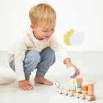 Magnetyczny pociąg z klockami i grzechotką do ciągnięcia Ślimak Sweet Cocoon 12m+ / Janod