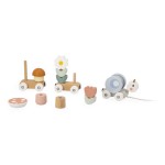 Magnetyczny pociąg z klockami i grzechotką do ciągnięcia Ślimak Sweet Cocoon 12m+ / Janod