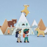 Zestaw klocków i figurek 35 el. Biała Dolina Cross Roads 2+ / Janod