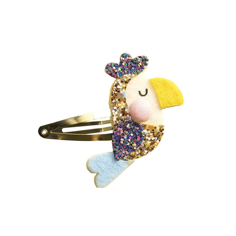 Zestaw kreatywny do tworzenia biżuterii Brokatowe spinki do włosów Egzotyczne zwierzęta 5+ / Janod