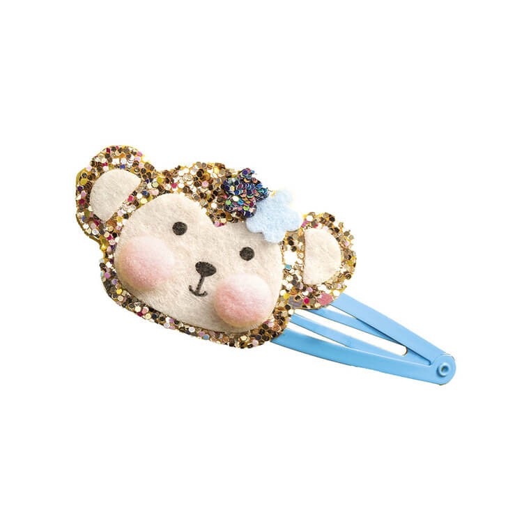 Zestaw kreatywny do tworzenia biżuterii Brokatowe spinki do włosów Egzotyczne zwierzęta 5+ / Janod