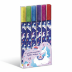 Brokatowe flamastry markery 6 kolorów Jednorożce Kraina snów 6+ / Janod