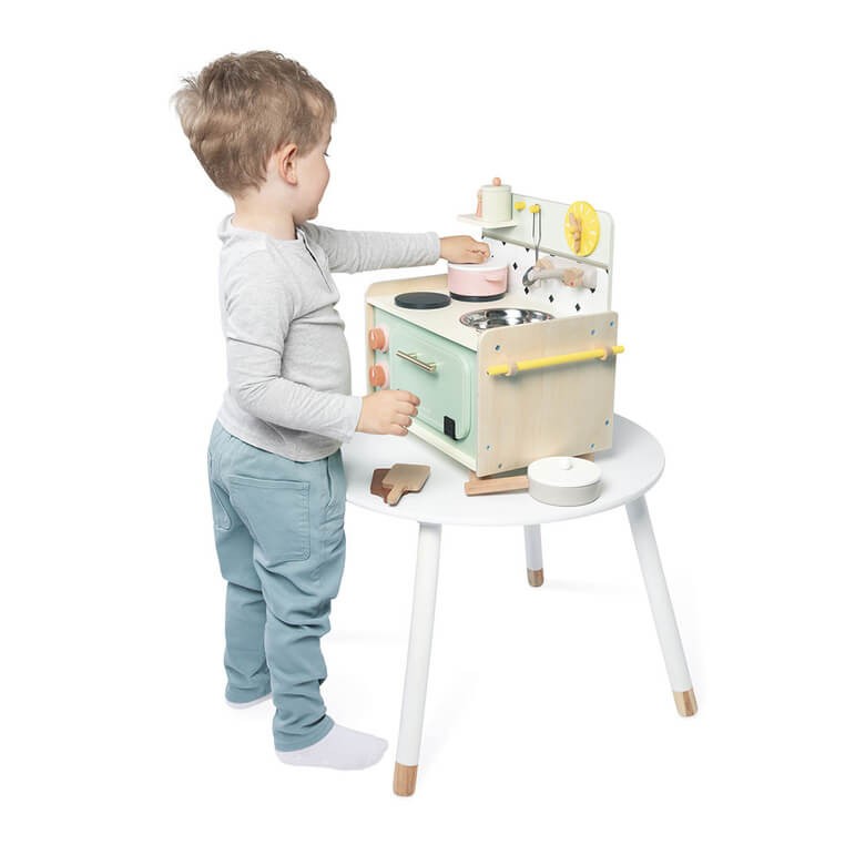 Mała drewniana kuchnia z 9 akcesoriami Shiny Grandma 3+ / Janod