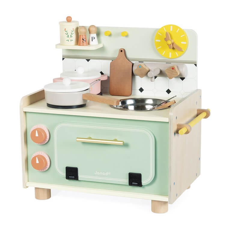 Mała drewniana kuchnia z 9 akcesoriami Shiny Grandma 3+ / Janod