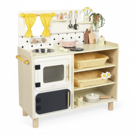 Duża drewniana kuchnia z 19 akcesoriami Shiny Grandma 3+ / Janod