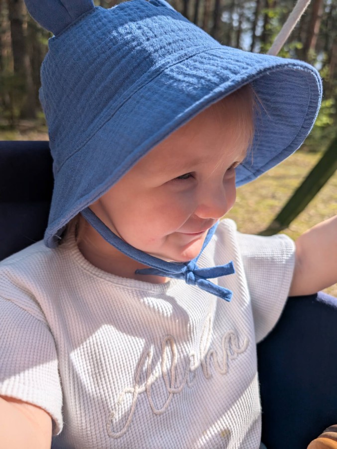 Kapelusz letni z muślinu OCEAN / Pink no More