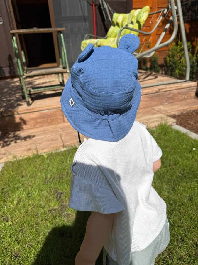 Kapelusz letni z muślinu OCEAN / Pink no More