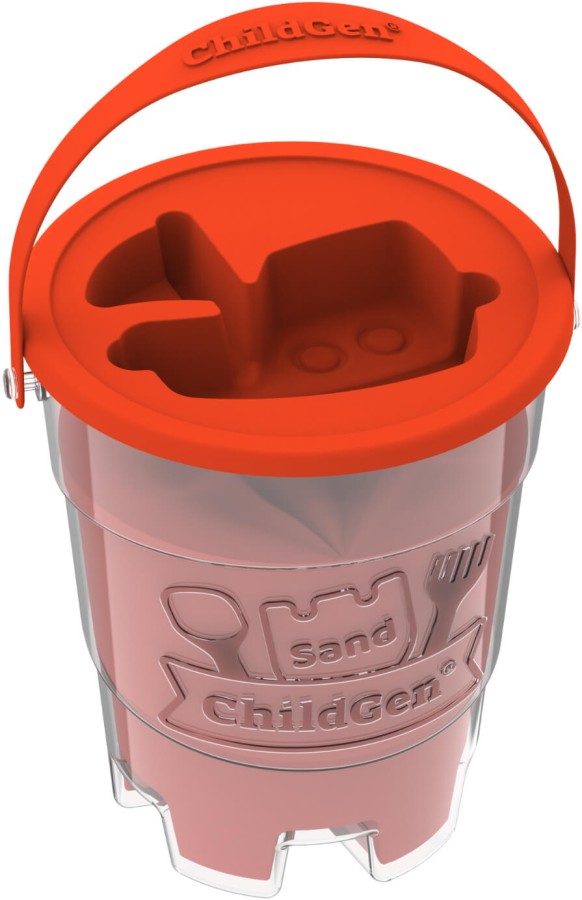 Piasek kinetyczny z foremką, 100% naturalny CZERWONY, 500g