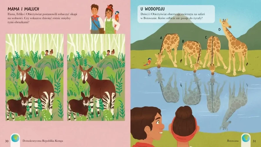 Dookoła świata. 80 zagadek obrazkowych. Labirynty i łamigłówki / Wydawnictwo Nasza Księgarnia