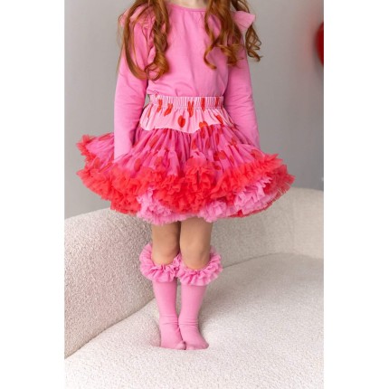 Spódnica Pettiskirt Dwustronna - serca / Manufaktura Falbanek