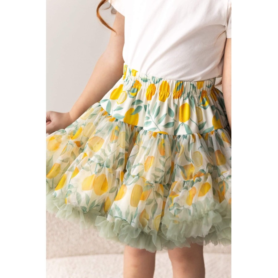 Spódnica Pettiskirt Dwustronna - cytryny / Manufaktura Falbanek