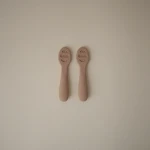 Pierwsze łyżeczki dla niemowląt, 2 szt.- Natural, Shifting Sand / Mushie