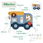 Miękka tablica aktywizująca samochód Piesek Jules 3 m+ / Lilliputiens