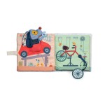 Miękka książeczka aktywizująca "Garaż Pieska Jules'a" 12 m+ / Lilliputiens