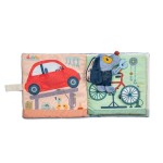 Miękka książeczka aktywizująca "Garaż Pieska Jules'a" 12 m+ / Lilliputiens