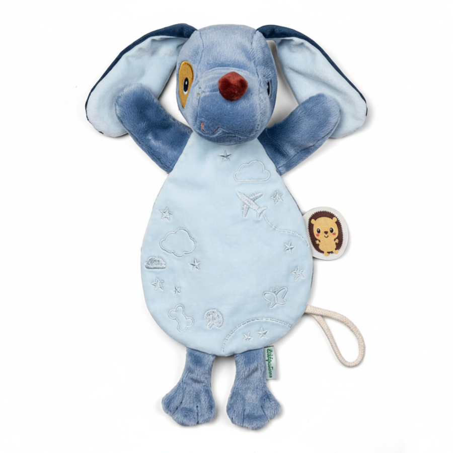 Przytulanka komforter pacynka świecąca w ciemności Piesek Jules 0 m+ / Lilliputiens