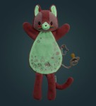 Przytulanka komforter pacynka świecąca w ciemności Kotka Jeanne 0 m+ / Lilliputiens