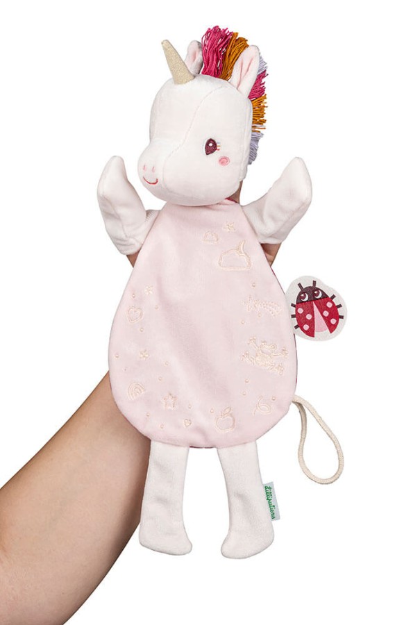 Przytulanka komforter pacynka świecąca w ciemności Jednorożec Lena 0 m+ / Lilliputiens