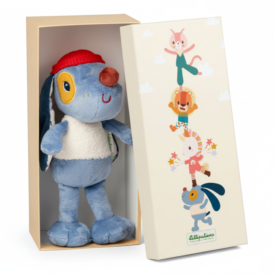 Przytulanka w ozdobnym pudełku Piesek Jules 3 m+ / Lilliputiens