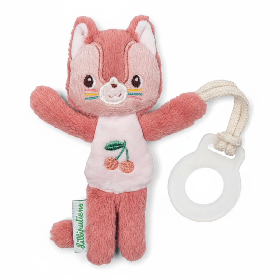 Zawieszka do smoczka świecąca w ciemności Nocny mini przyjaciel Kotka Jeanne 0 m+ / Lilliputiens