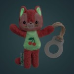 Zawieszka do smoczka świecąca w ciemności Nocny mini przyjaciel Kotka Jeanne 0 m+ / Lilliputiens