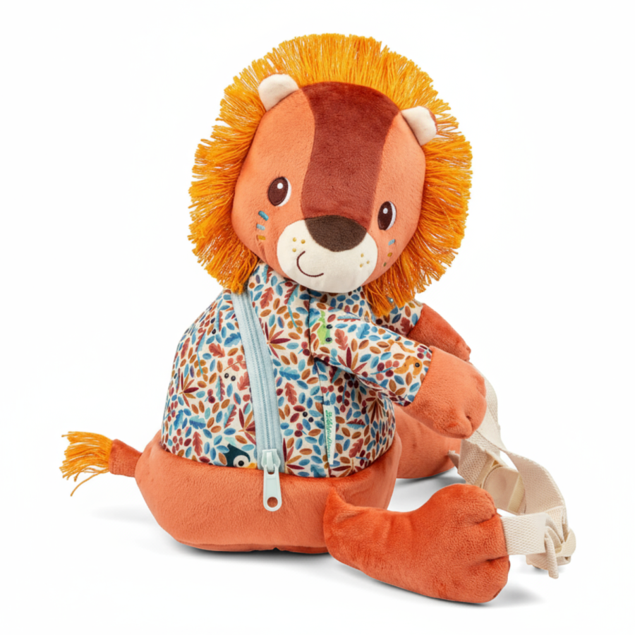 Miękki plecak przytulanka Lew Jack / Lilliputiens